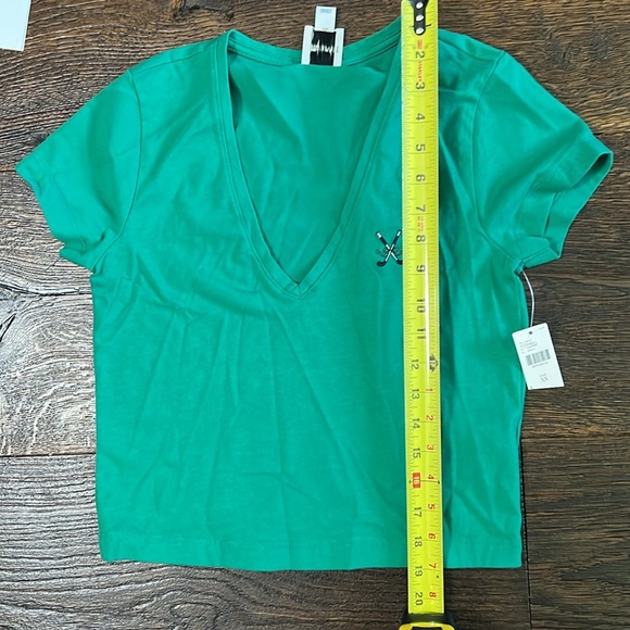 Anthropologie Maeve V Neck Hockey Graphic Tee - Picture 8 of 13